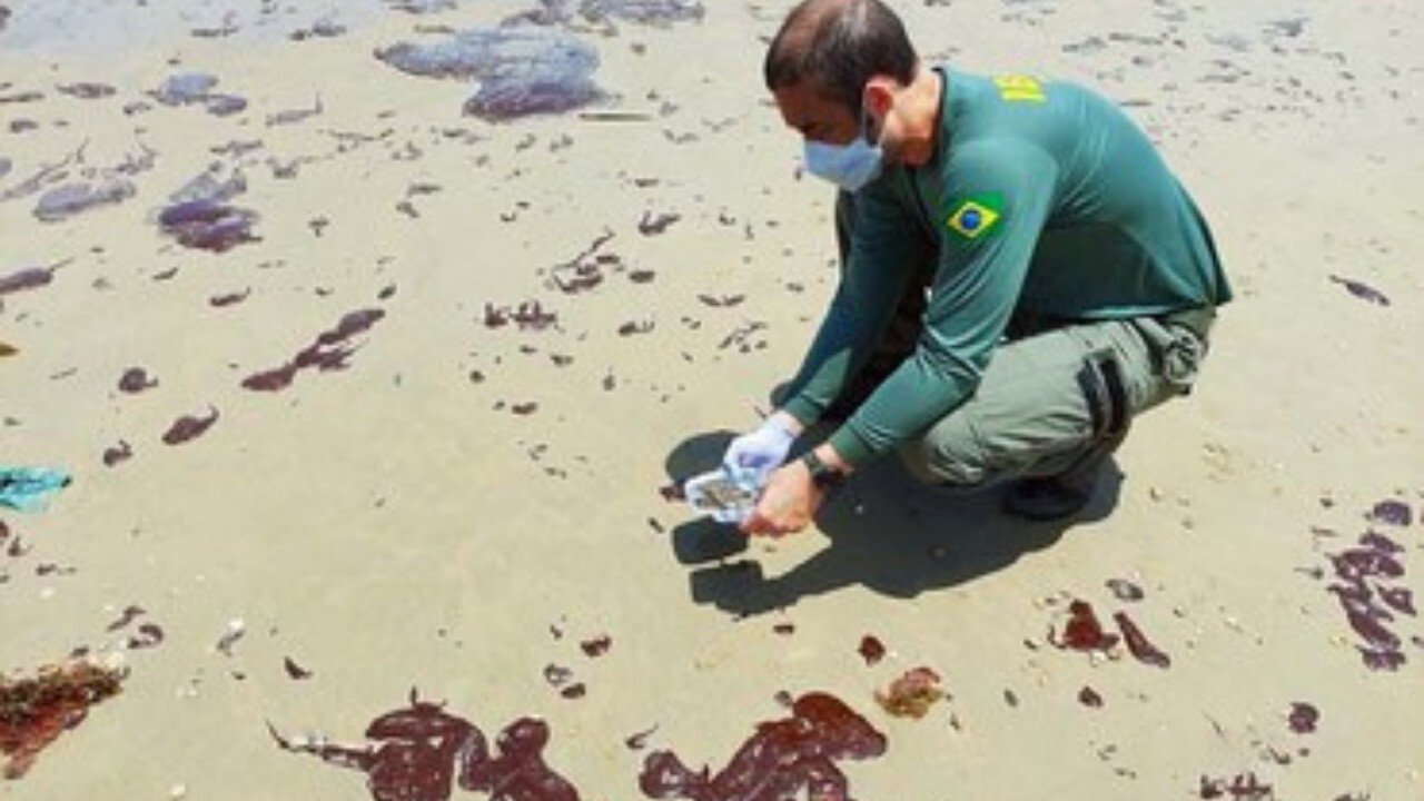 Parabéns para o Ibama do Brasil! Ibama orientou a forma correta de limpar as machas de oleo no litoral cearense.