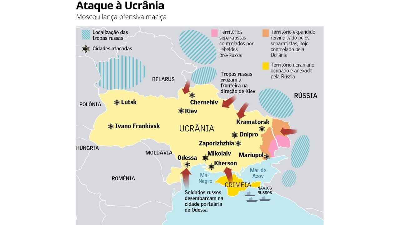 Commodities agrícolas na “tempestade perfeita” mapa ucrania 2